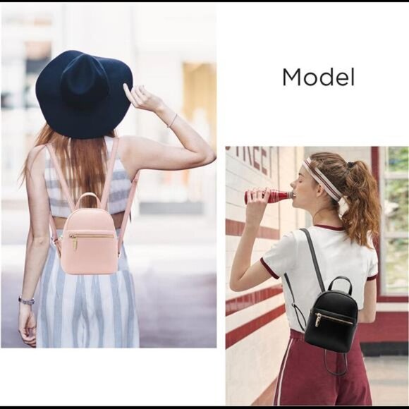 Mini Backpack Purse Cute Leather Backpack Women Small Shoulder Bag Handbags Blue - Picture 6 of 7
